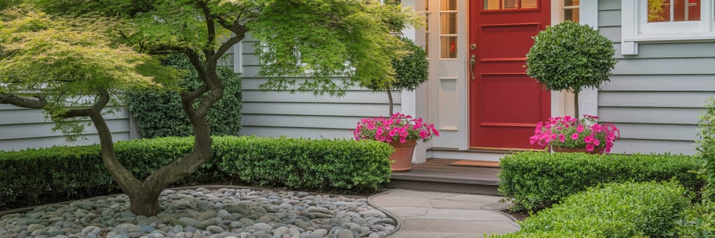 Beautiful home landscaping